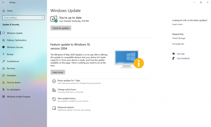 Windows 10 Feature Update 2004