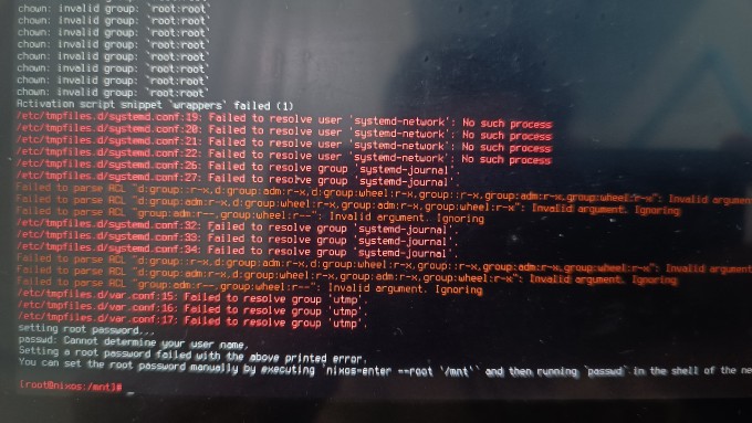 re install err