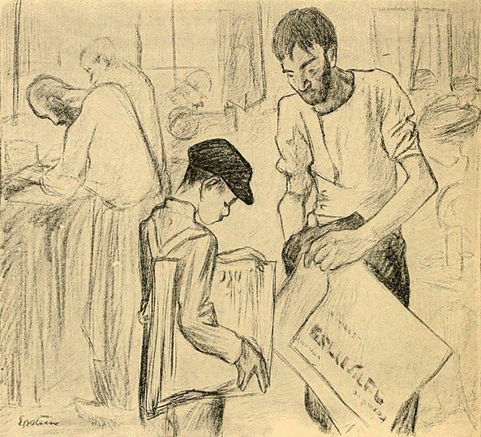 792px Buying a newspaper. The spirit of the Ghetto.1902