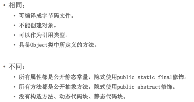 接口和抽象类异同