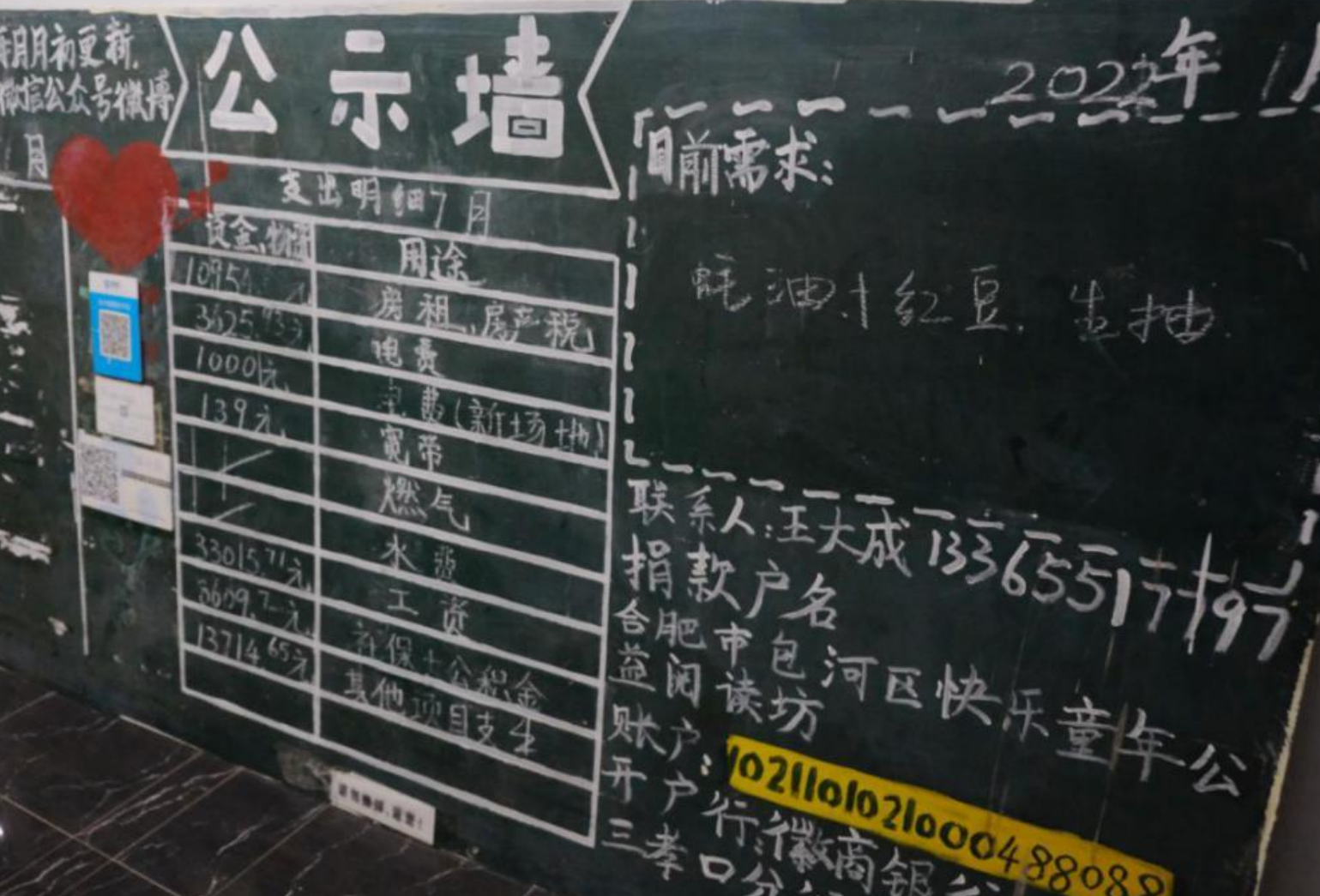 财务公示墙