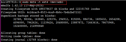 mkfs ext4